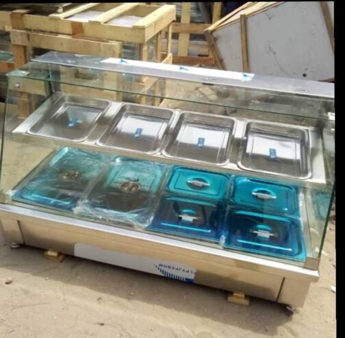 Food display warmer 5plate up & down Rush now @ shop8&9 lord hill plaza  opposite Airtel office ojo alaba int'l market lagos Order…