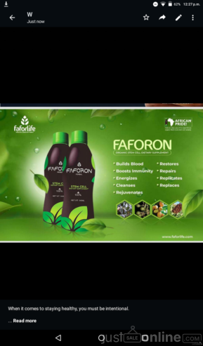 Faforon Organic Stem cell for sale in Abuja