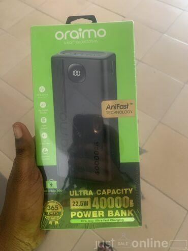 Oraimo 40000MAH power bank for sale at Ikorodu