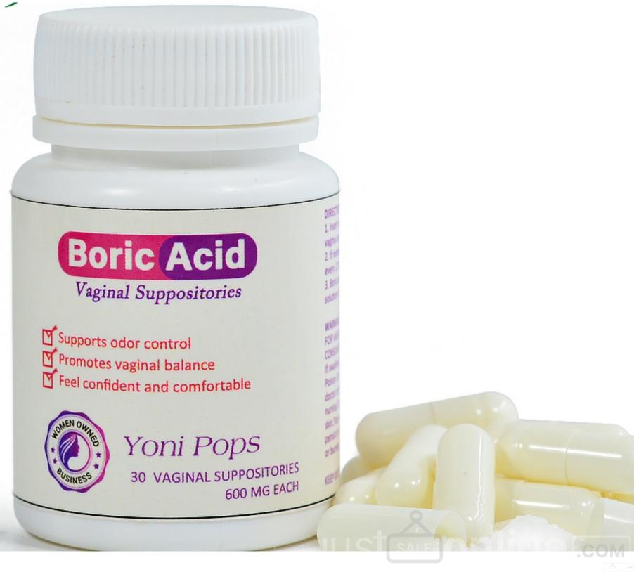 Femmes, Acide borique, Suppositoire vaginal, 600 mg, 30 capsules