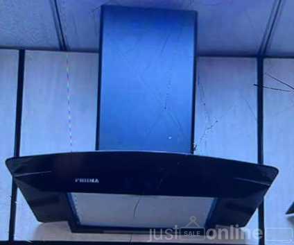 Extractor hood black and sliver