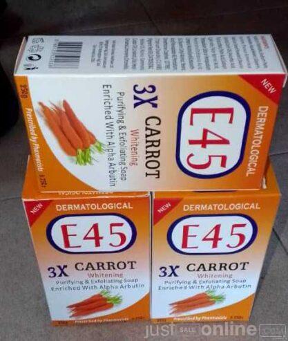 E45 carrot soap for sale at Trade fair market