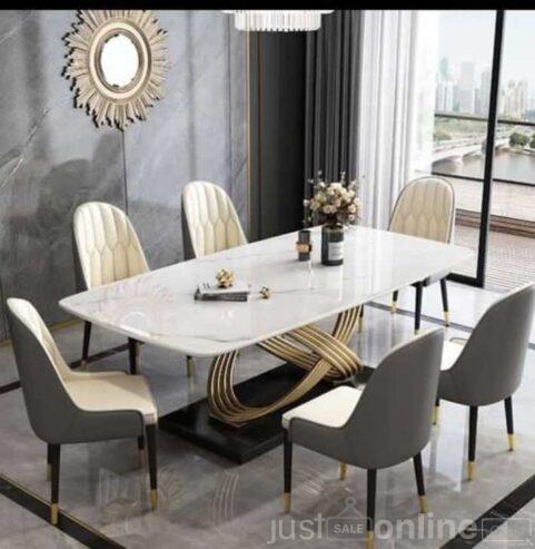 Six sitters marble dinning table for sale in  ojo Alaba