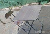 Foldable table and chair for sale at mushin