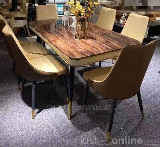 Marble Dining table with 6 Chairs – Ojo Alaba -Lagos