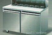 Salad bar with under bar chiller