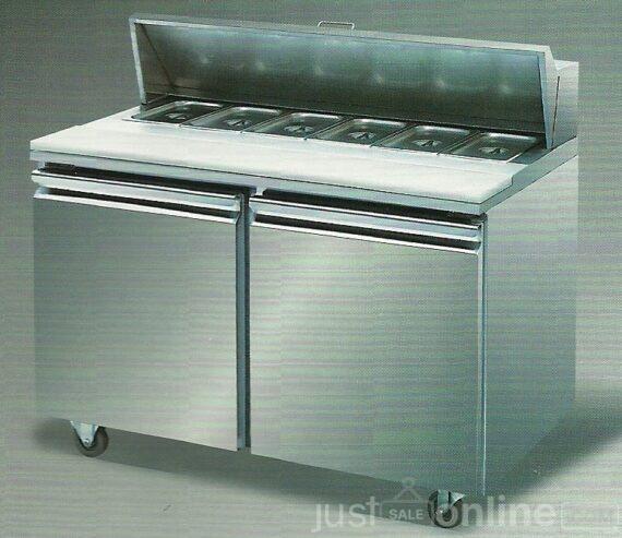 Salad bar with under bar chiller