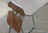 Foldable table and chair for sale at mushin