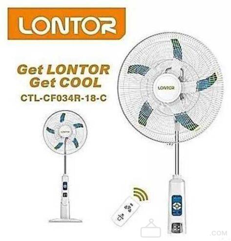 18″ Lontor Rechargeable Fan + Remote Control | Gbagada