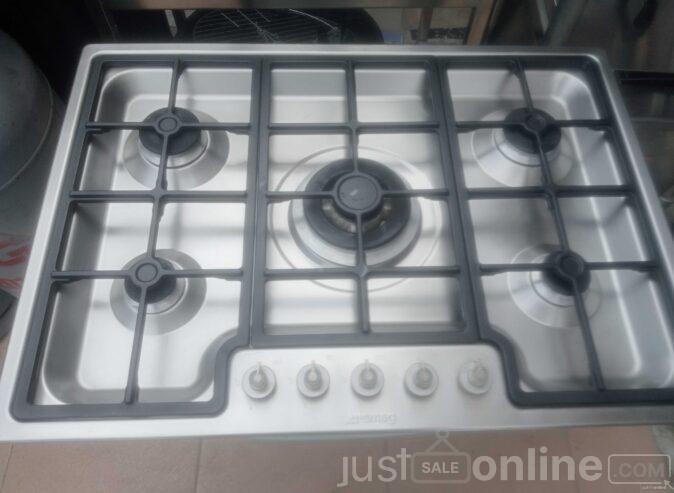 London used built in cabinet five burner gas cooker