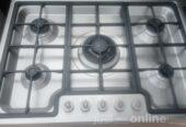 London used built in cabinet five burner gas cooker