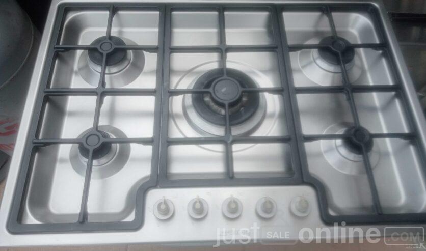 London used built in cabinet five burner gas cooker