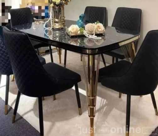 Marble Dining table with 6 Chairs – Ojo Alaba -Lagos