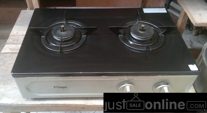 Two burner gas stove for sale at alaba market