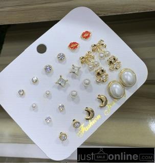 Korean stock earrings for sale at tradefair