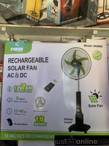 Rechargeable solar fan in Ojo