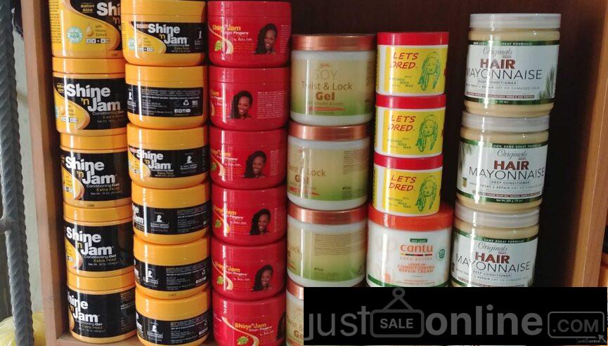 Shine ‘n jam conditioning gel for sale at trade fair ma