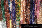 Tiger eye beads for sale at trade fair market