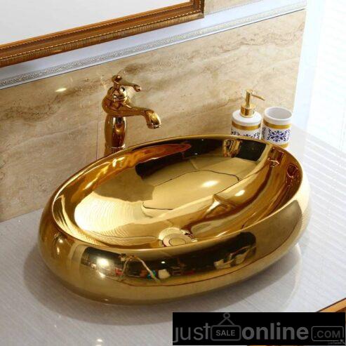 Luxury Oval Gold Hand Washing Sink – Orile Coker