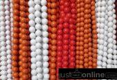 Coral beads and accessories for sale at tradefair