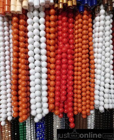 Coral beads and accessories for sale at tradefair