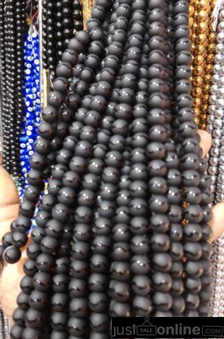 Tiger eye beads for sale at trade fair market