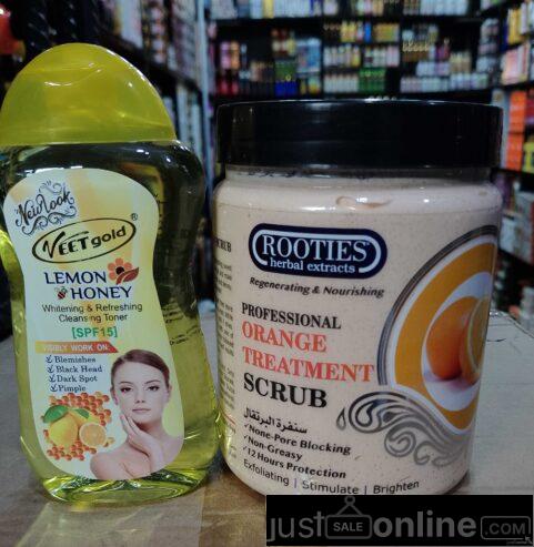 Rooties Scrub & Veet gold facial cleanser for sale at t