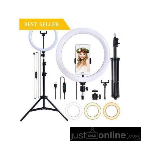 14inches LED ring light for sale at trade fair