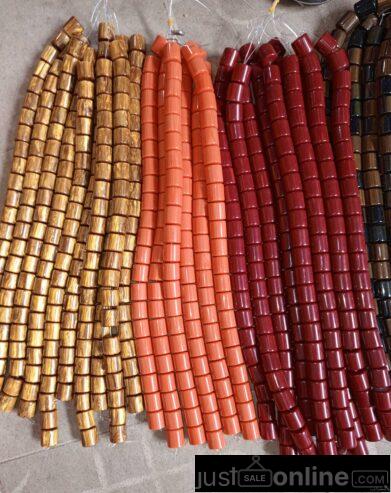 Coral beads and accessories for sale at tradefair