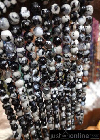 Tiger eye beads for sale at trade fair market