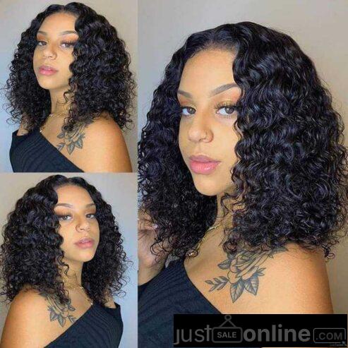 12inches full frontal deep wave human hair wig for sale – Lagos