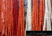 Coral bead for sale at tradefair market