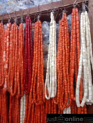 Coral bead for sale at tradefair market