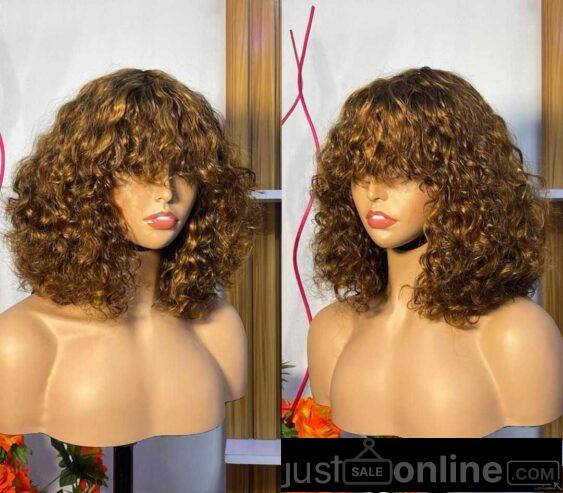 Celebrity fringe human hair for sale at trade fair mark