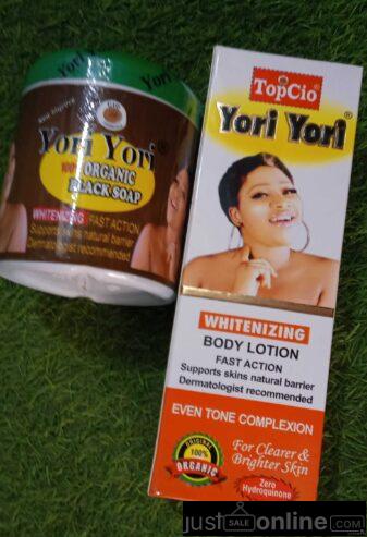 Yori yori lotion and yori yori cup soap for sale at trade