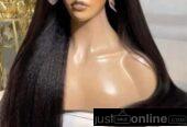 Yaki straight human hair factory wig for sale at trade