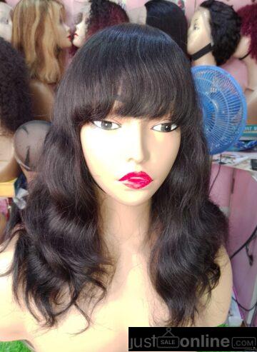 Double drawn Body wave closure wig for sale at Trade fa