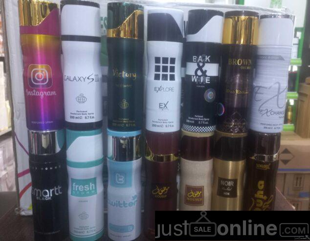 Fragrance world body sprays for sale at trade fair complex