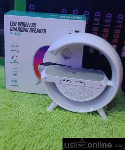 Led wireless charging speakers for sale at trade fair