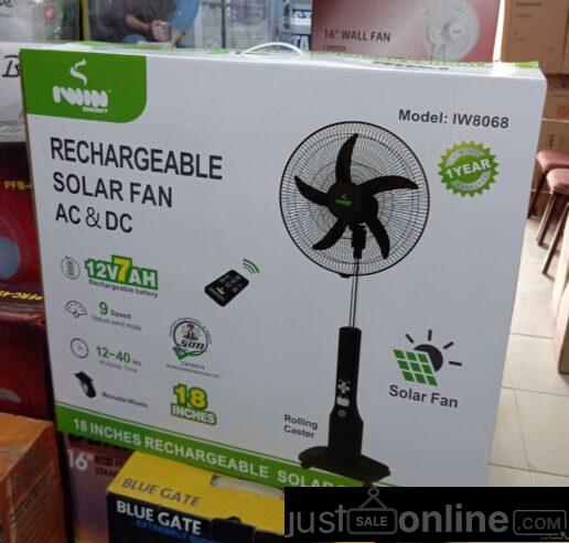 Iwin rechargeable fan 18″ for sale at alaba