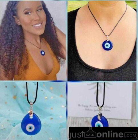 Blue eye neck-piece for sale at balogun market