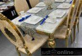 6 Seater Marble Dining Table Chair Sets – Ojo Alaba