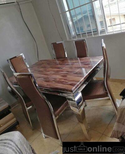 6 Seater Marble Dining Table Chair Sets – Ojo Alaba