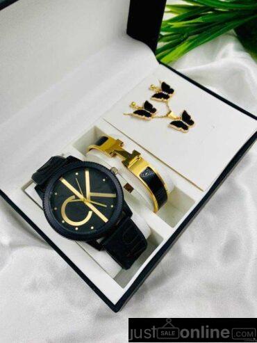 CK wristwatch and jelwry set for sale at tradefair market