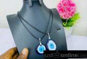 Blue eye neck-piece for sale at balogun market