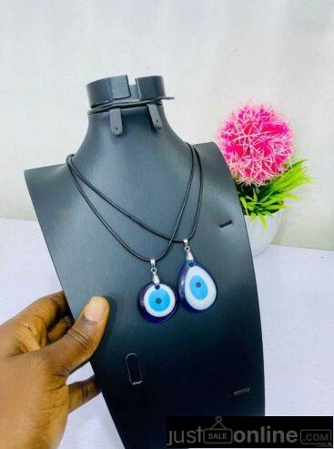 Blue eye neck-piece for sale at balogun market