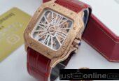 Transparent Sato’s Cartier leather wristwatch for sale at tr