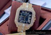 Cartier iced stoned wristwatch for sale at balogun market