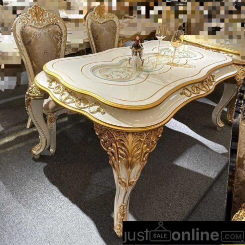 Royal wooden dinning table by 6 for sale at ojo alaba intern