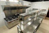 Commercial cooker with grill and Kitchen hood Extractor